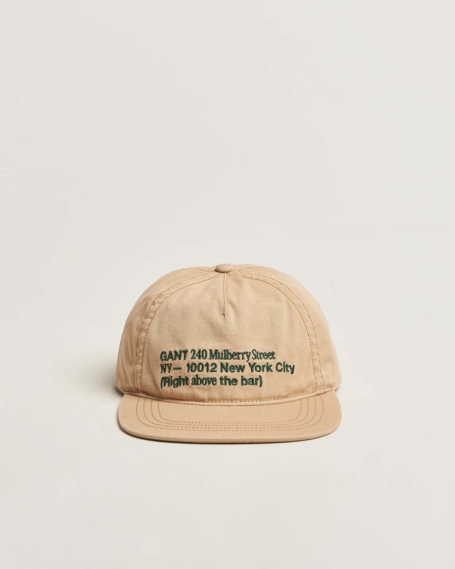 Herren | Hüte & Mützen | GANT 240 Mulberry Street | Canvas Cap Light Taupe