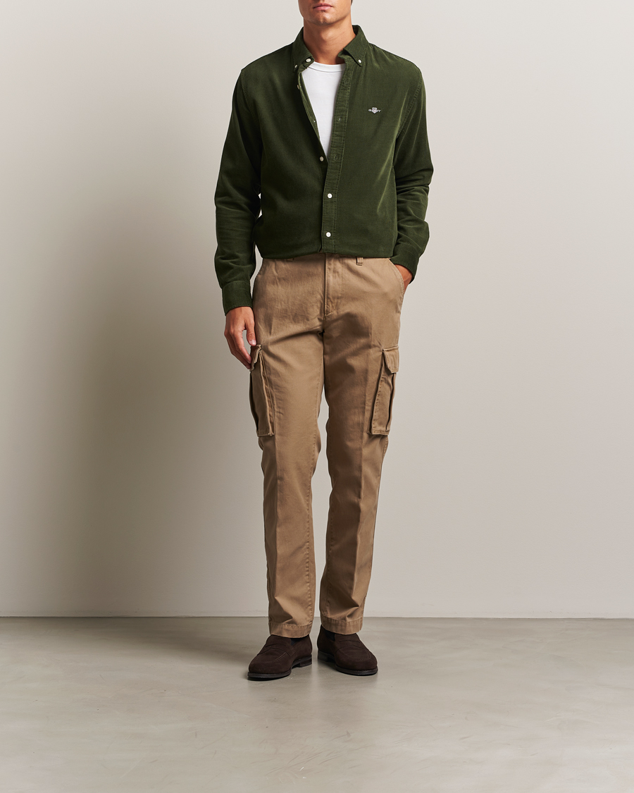 Herren | Hosen | Gant | Regular Fit Cotton Twill Cargo Pants Light Taupe