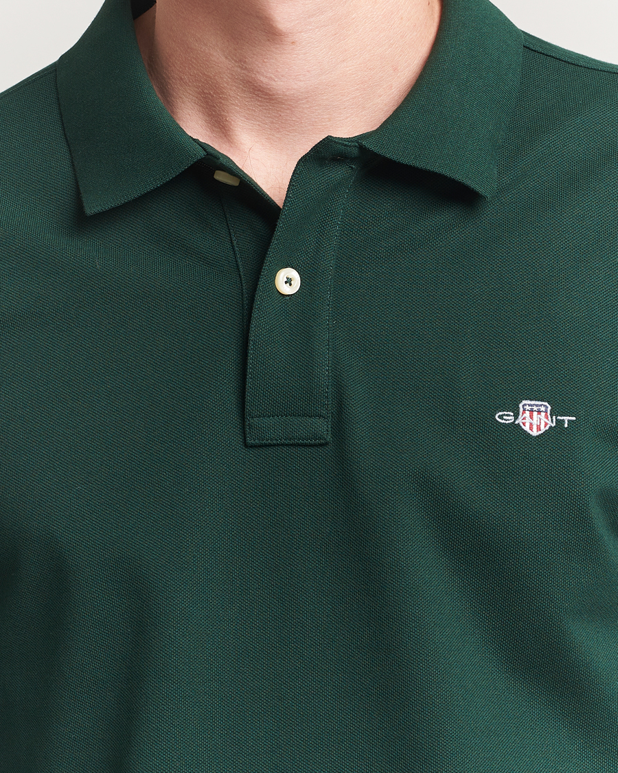 Herren | Poloshirts | GANT | Regular Shield Long Sleeve Polo Tartan Green