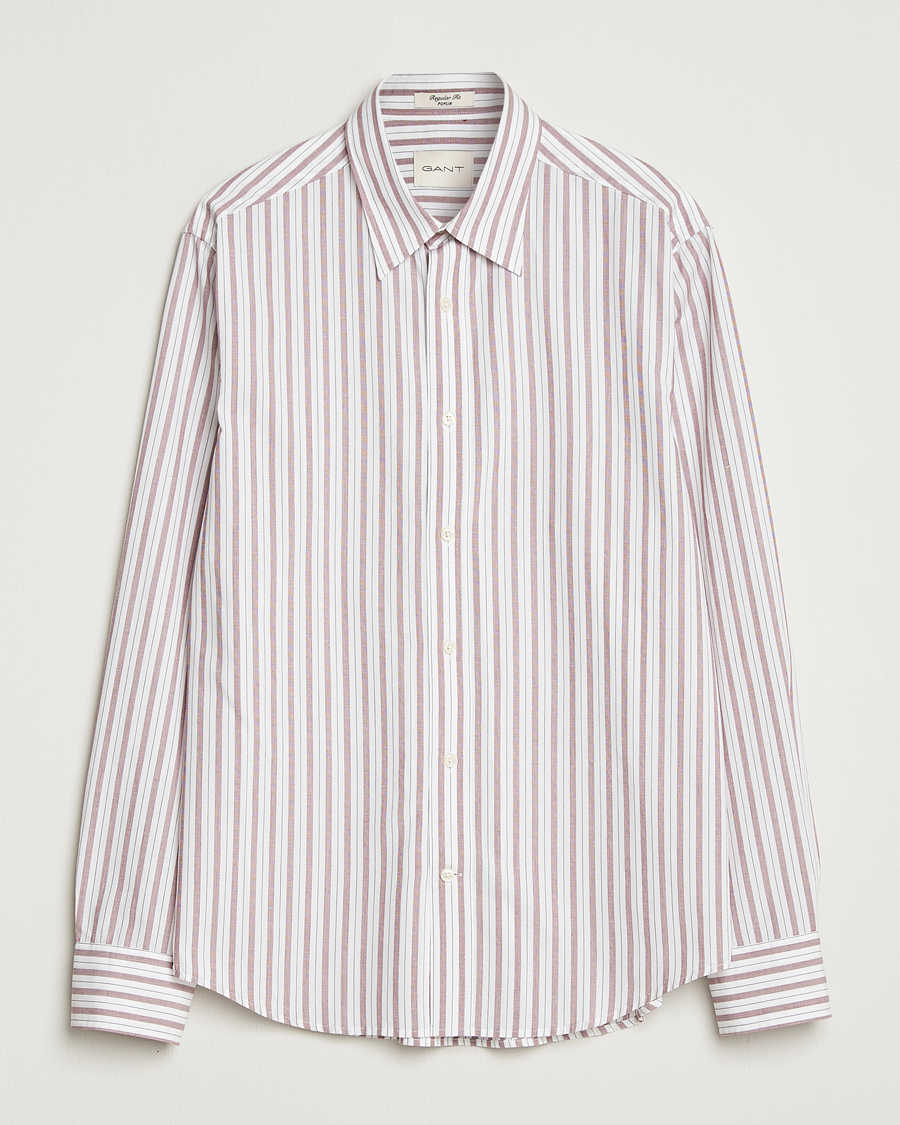 Herren | Hemden | GANT | Regular Fit Poplin Striped Shirt Plumped Red