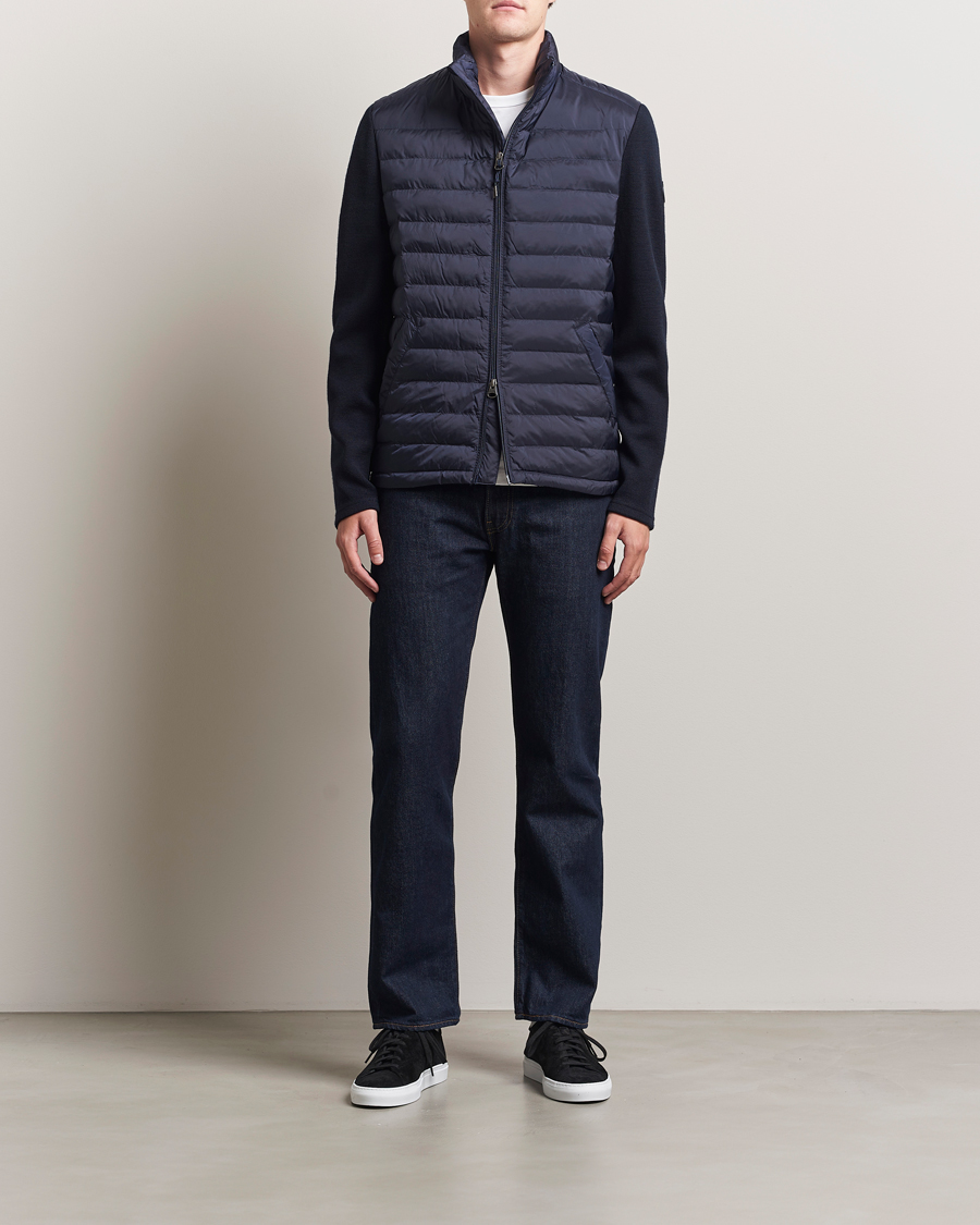 Herren | Jacken | GANT | Mixed Media Hybrid Jacket Evening Blue