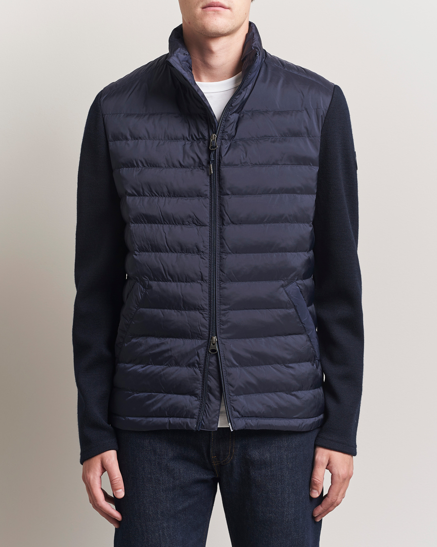 Herren | Jacken | GANT | Mixed Media Hybrid Jacket Evening Blue