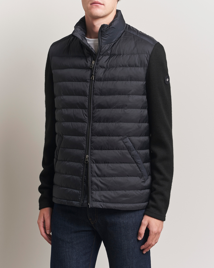 Herren | Jacken | GANT | Mixed Media Hybrid Jacket Black