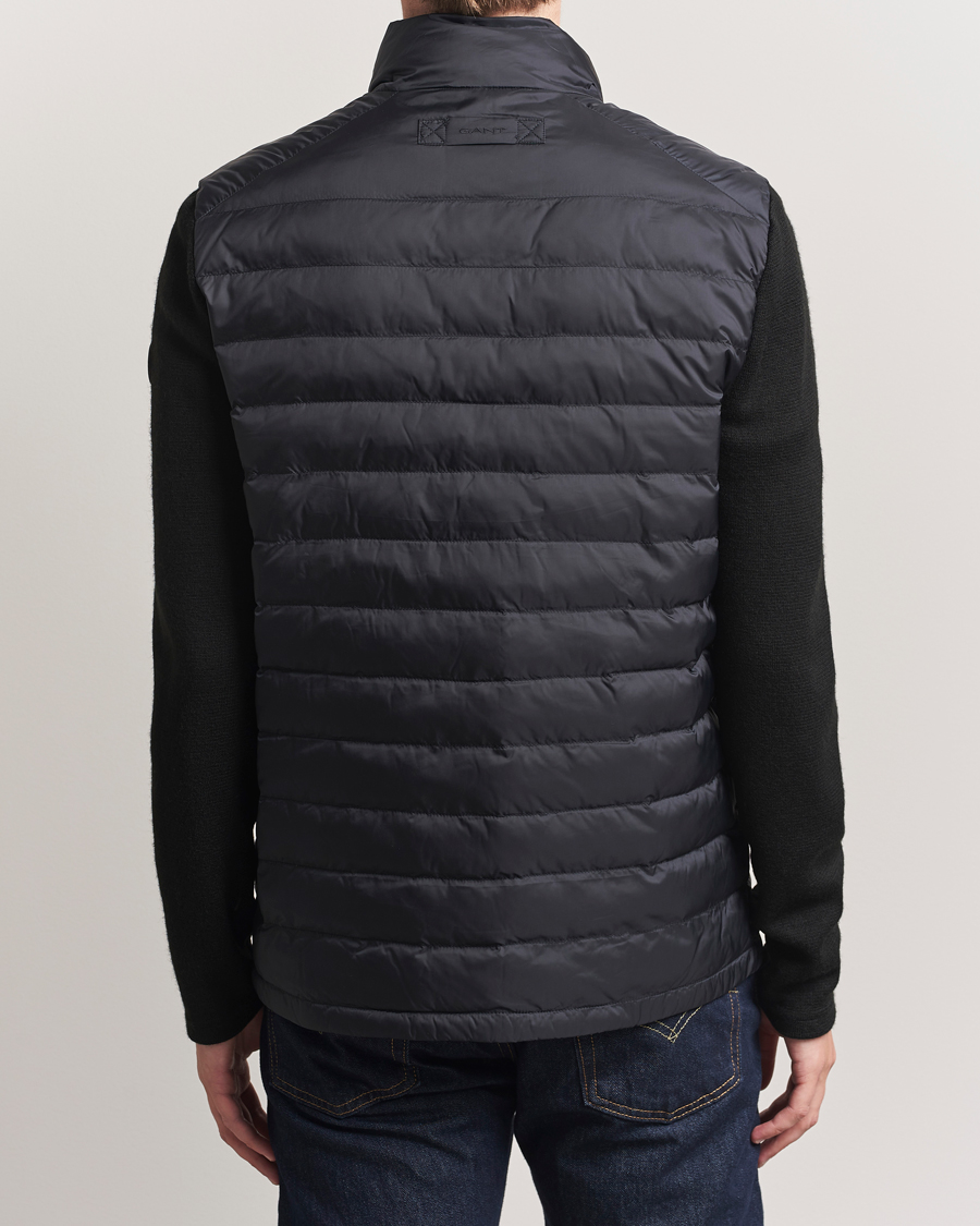 Herren | Jacken | GANT | Mixed Media Hybrid Jacket Black