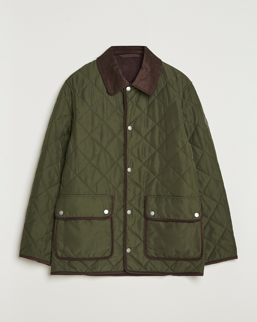 Herren | Jacken | Gant | Quilted Fleece Jacket Green Lagoon