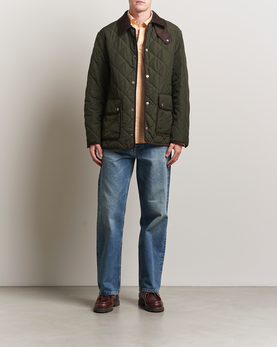 Herren | Jacken | Gant | Quilted Fleece Jacket Green Lagoon