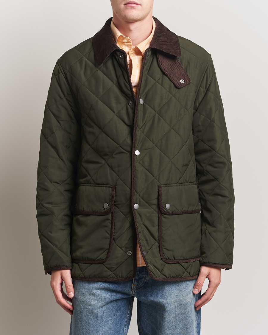 Herren | Jacken | Gant | Quilted Fleece Jacket Green Lagoon