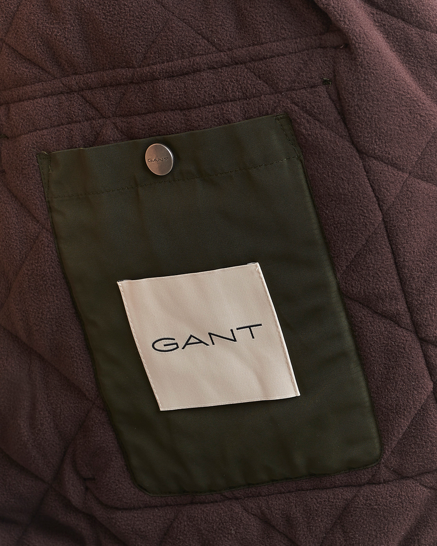 Herren | Jacken | Gant | Quilted Fleece Jacket Green Lagoon