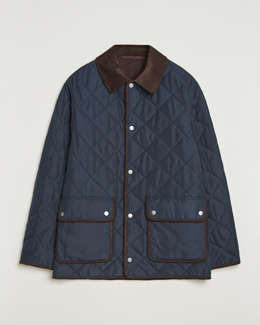Herren | Jacken | Gant | Quilted Fleece Jacket Evening Blue