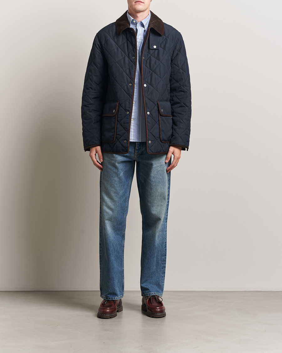 Herren | Jacken | Gant | Quilted Fleece Jacket Evening Blue