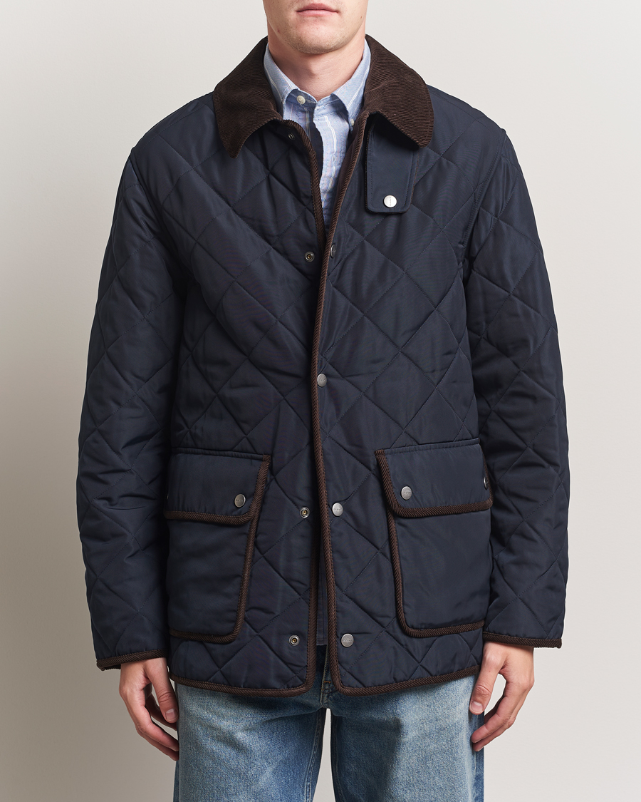 Herren | Jacken | Gant | Quilted Fleece Jacket Evening Blue