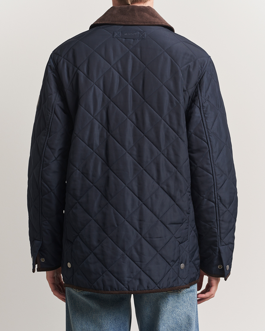 Herren | Jacken | Gant | Quilted Fleece Jacket Evening Blue