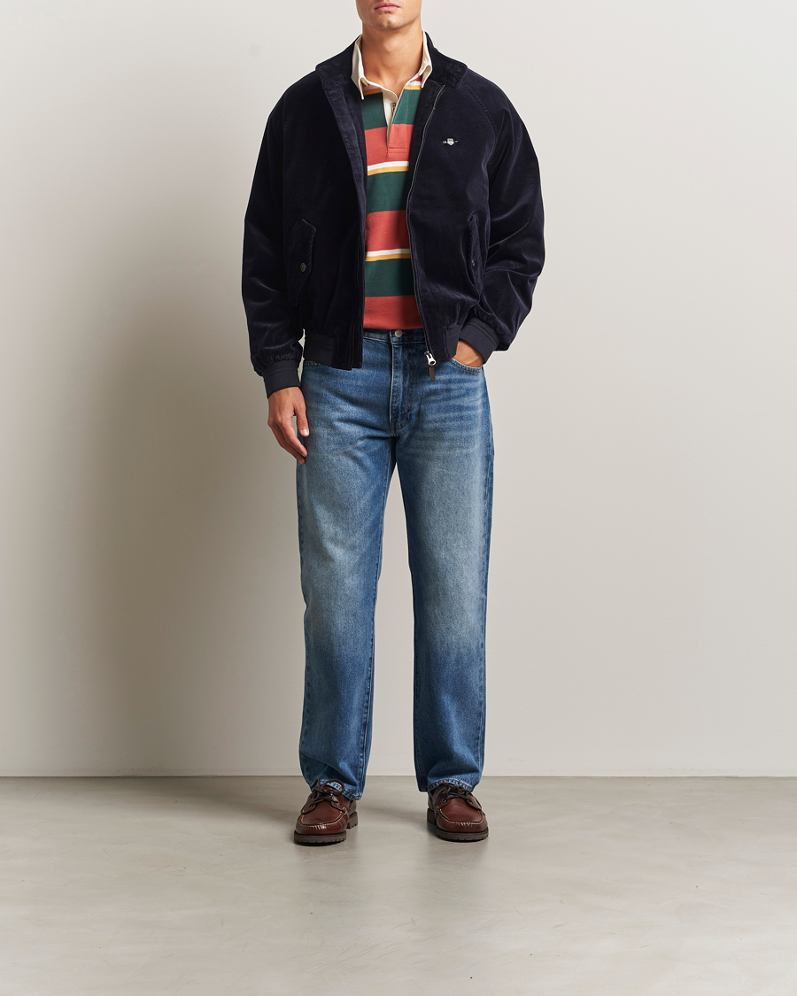 Herren | Jacken | Gant | Corduroy Harrington Jacket Evening Blue