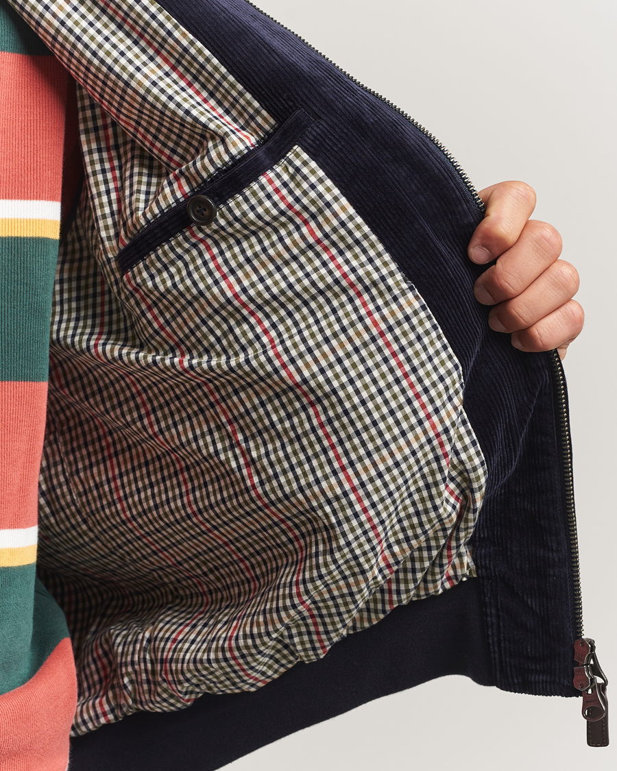 Herren | Jacken | Gant | Corduroy Harrington Jacket Evening Blue