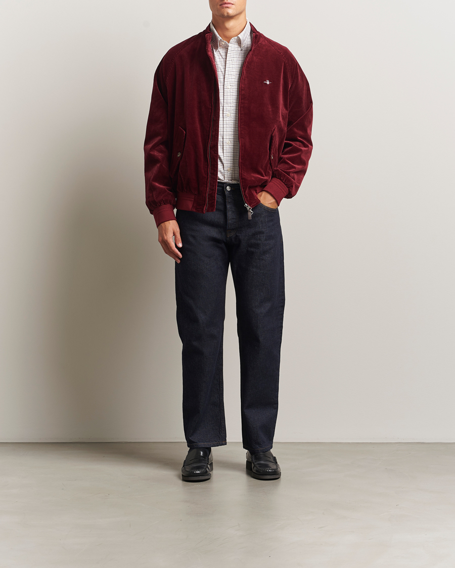 Herren | Jacken | Gant | Corduroy Harrington Jacket Plumped Red