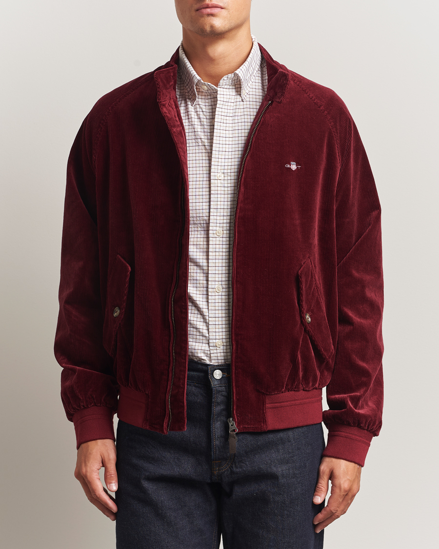 Herren | Jacken | Gant | Corduroy Harrington Jacket Plumped Red