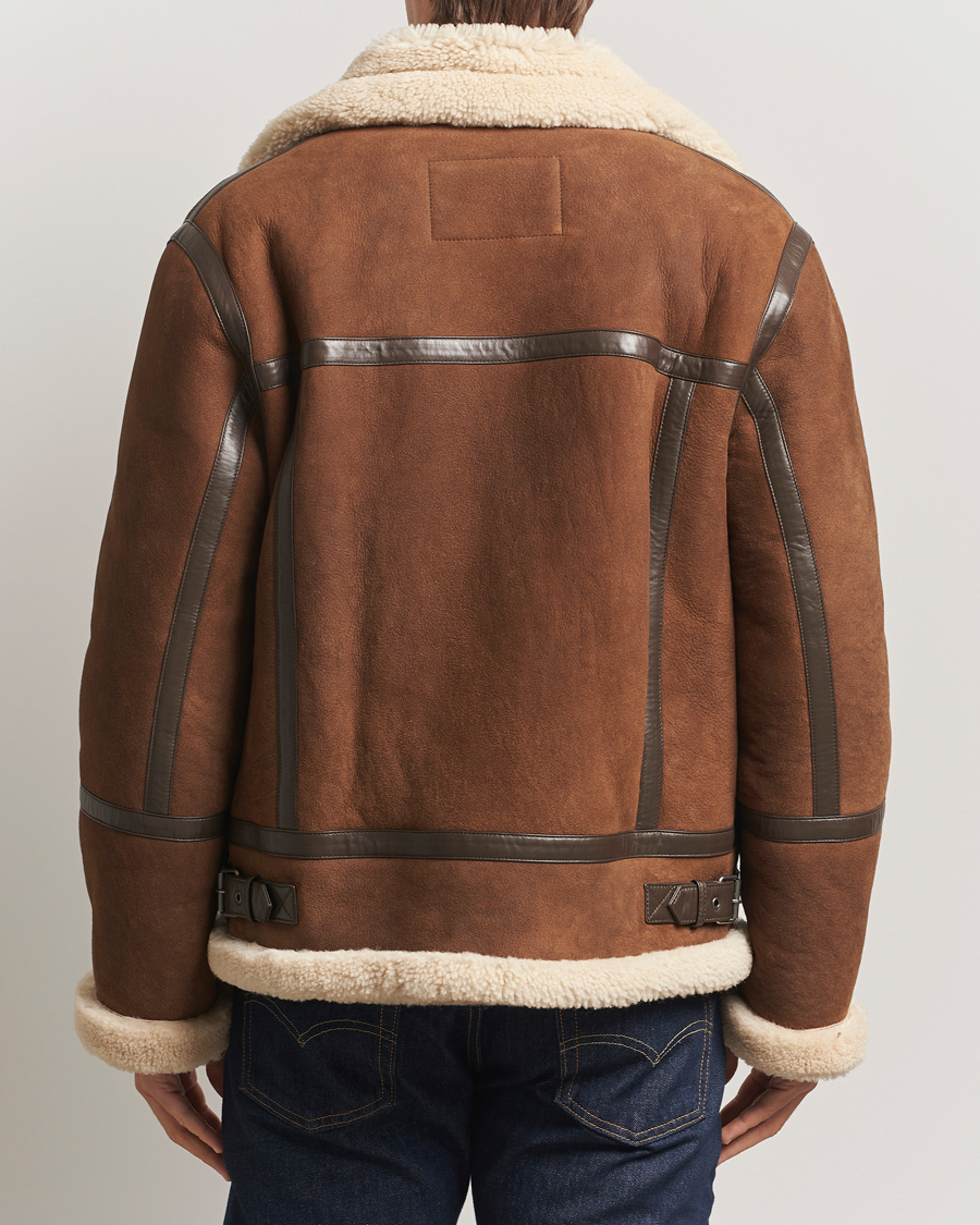 Herren | Jacken | Gant | Suede Shearling Jacket Mahogany Brown