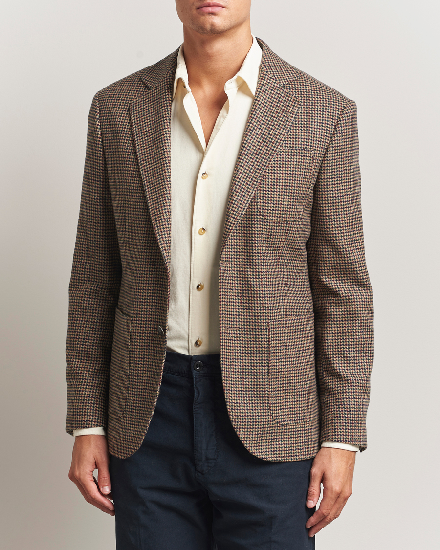 Herren | Sakkos | GANT | Wool Houndstooth Blazer Light Taupe