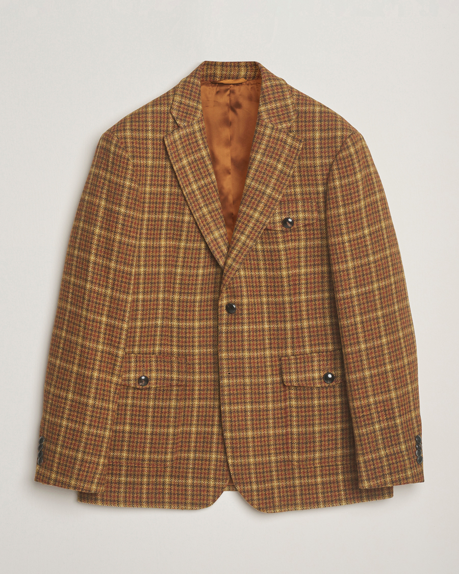 Herren | Sakkos | GANT | Checked Tweed Blazer Peanut Butter