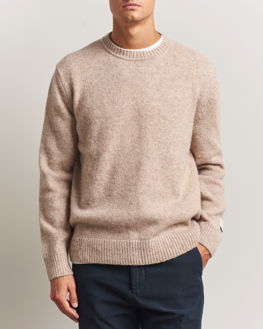 Herren | Pullover | GANT | Scottish Wool Knitted Crew Neck Sweater Khaki Melange