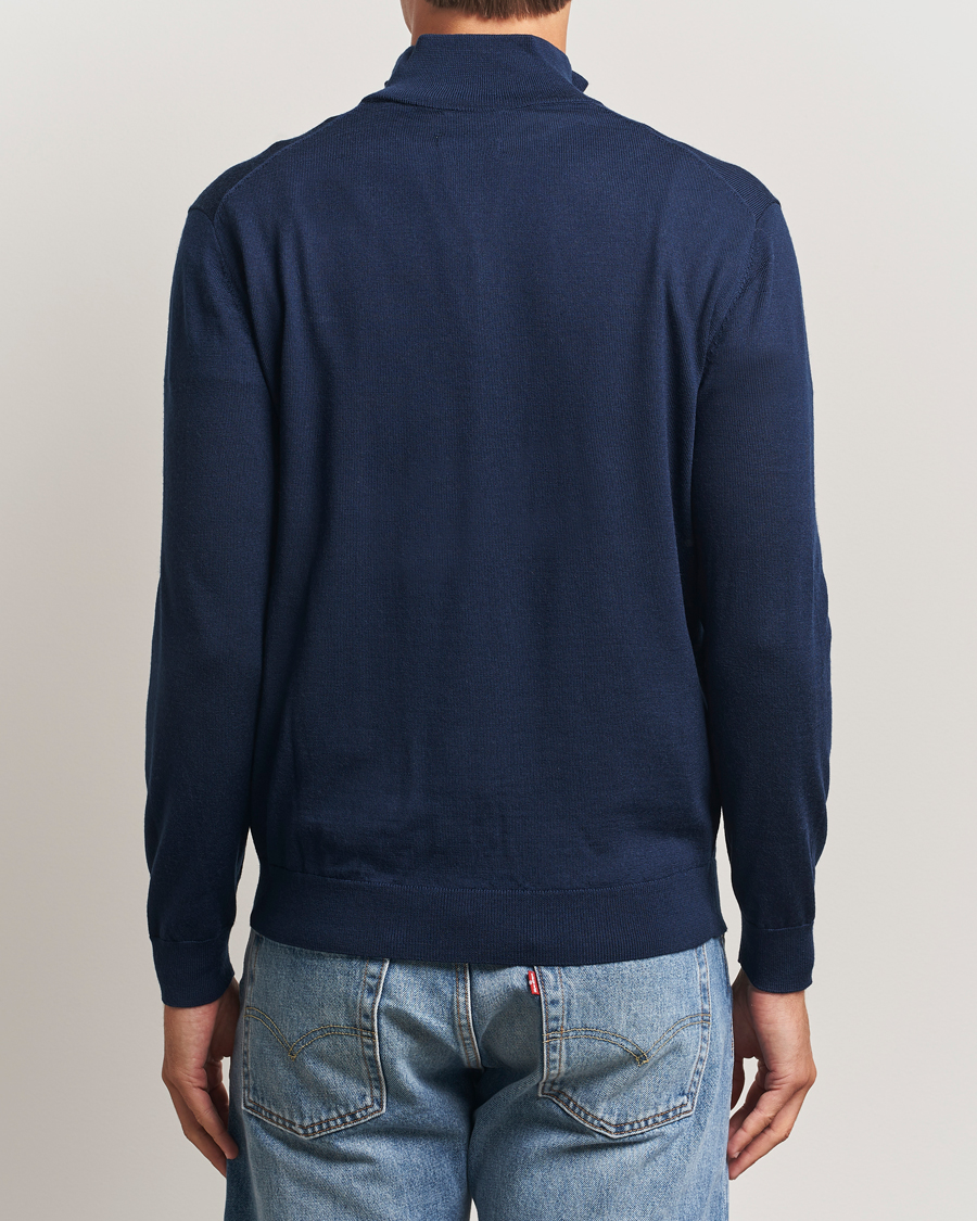 Herren | Pullover | GANT | Extrafine Merino Wool Half Zip Marine