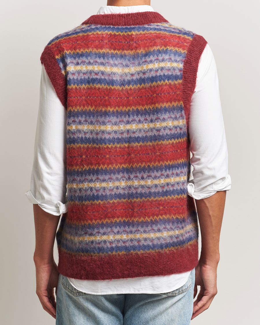 Herren | Pullover | Gant | Brushed Fair Isle Vest Plumped Red