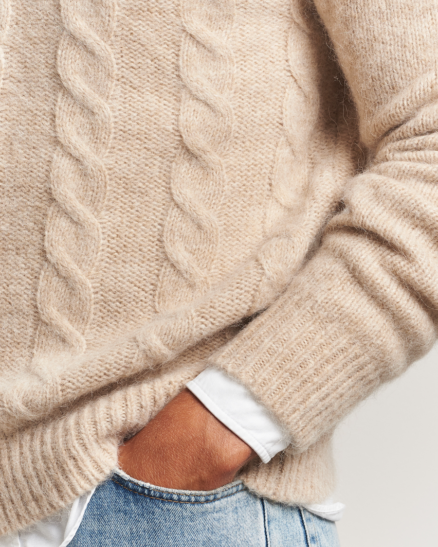 Herren | Pullover | GANT | Alpaca/Lambswool Cable Crew Neck Seed Melange