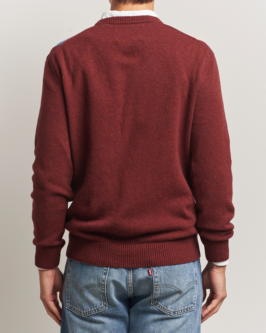 Herren | Pullover | Gant | Lambswool Argyle Knitted Crew Neck Winter Wine