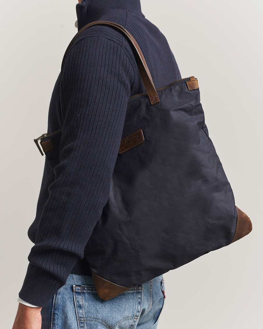 Herren | Taschen | GANT | Waxed Cotton Tote Bag Evening Blue