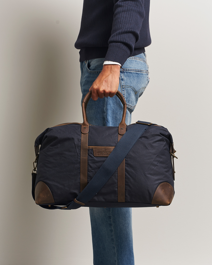 Herren | Taschen | GANT | Waxed Cotton Duffle Bag Evening Blue