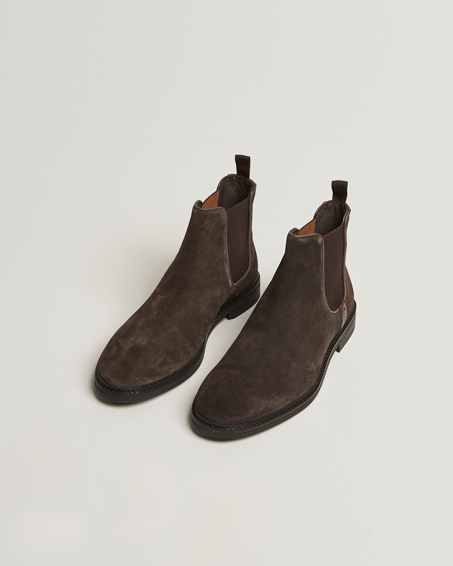 Herren | Boots | GANT | Bidford Suede Chelsea Boot Dark Brown