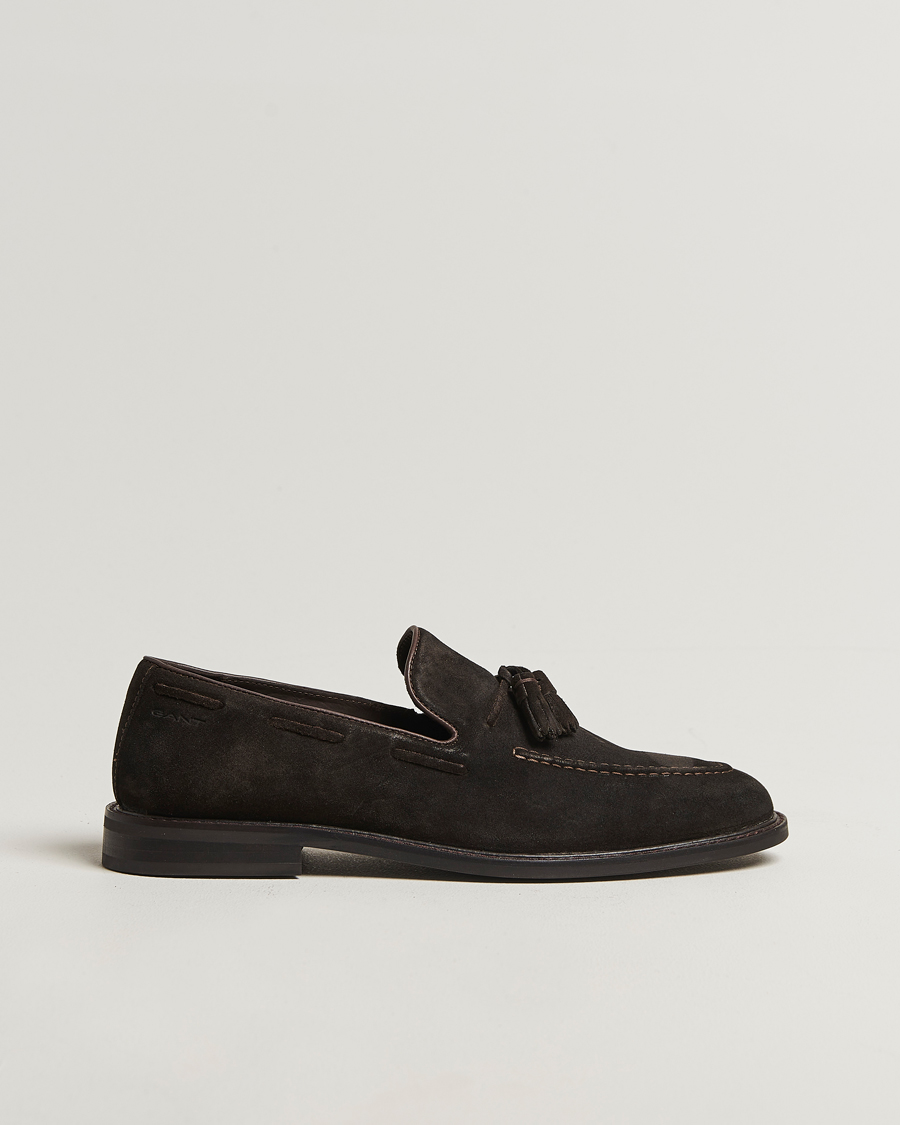 Herren | Loafer | GANT | Lozham Suede Tassle Loafer Dark Brown