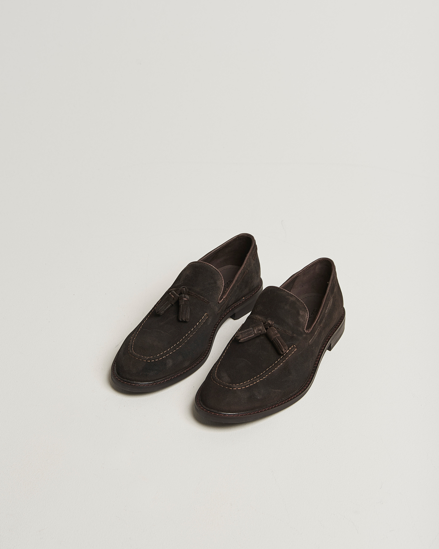 Herren | Loafer | GANT | Lozham Suede Tassle Loafer Dark Brown