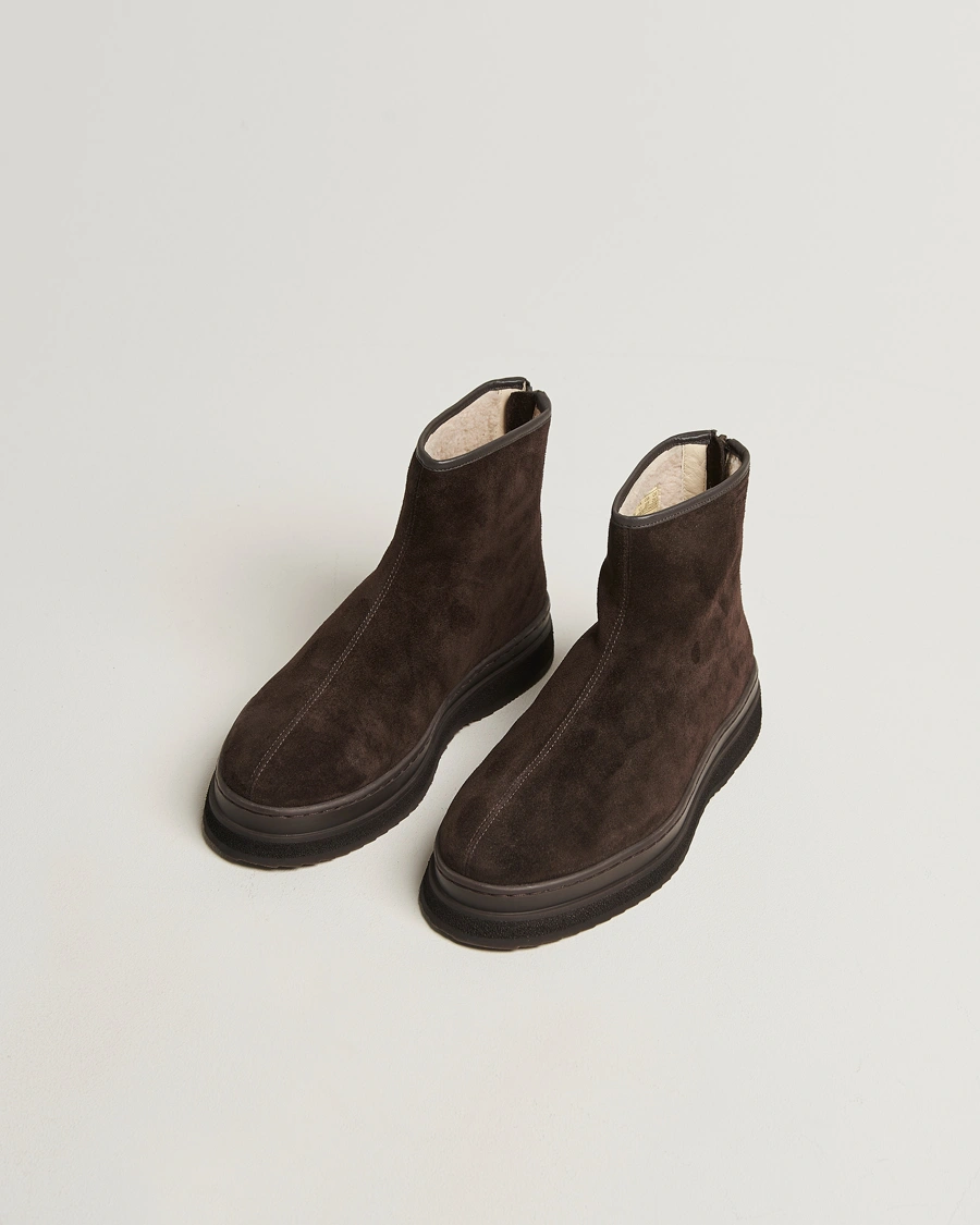 Herren | Boots | GANT | Blistown Shearling Suede Curling Boot Espresso Brown