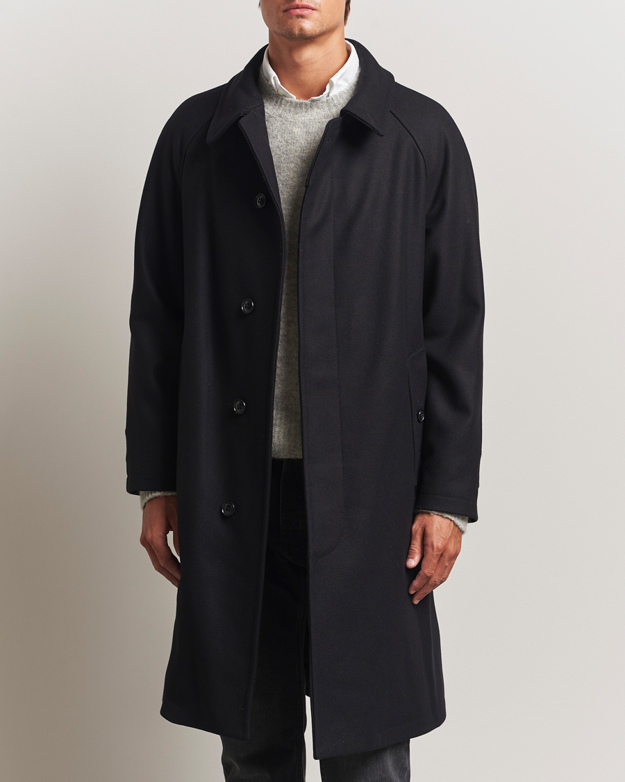 Herren | Jacken | Gloverall | Wool Mac Coat Black