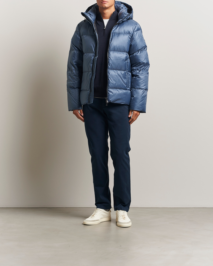 Herren | Jacken | J.Lindeberg | Daryl Down Hooded Jacket Vintage Indigo