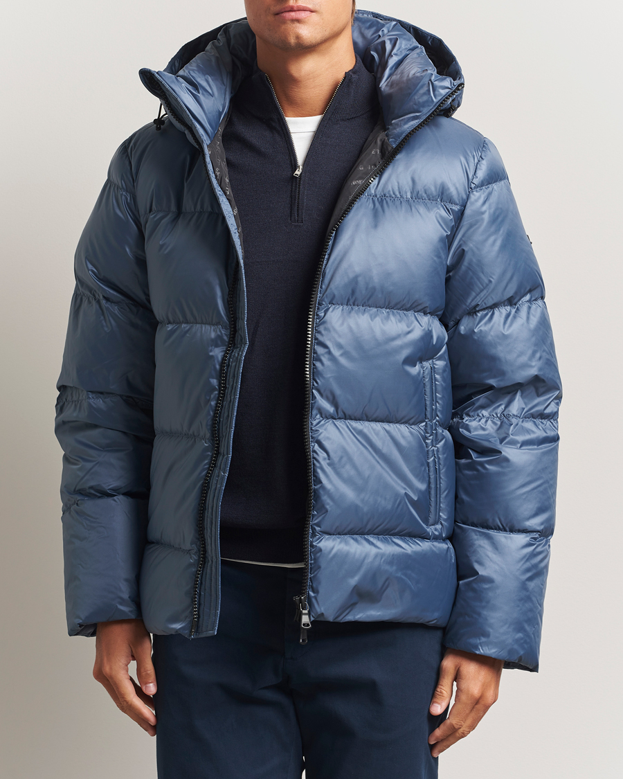 Herren | Jacken | J.Lindeberg | Daryl Down Hooded Jacket Vintage Indigo