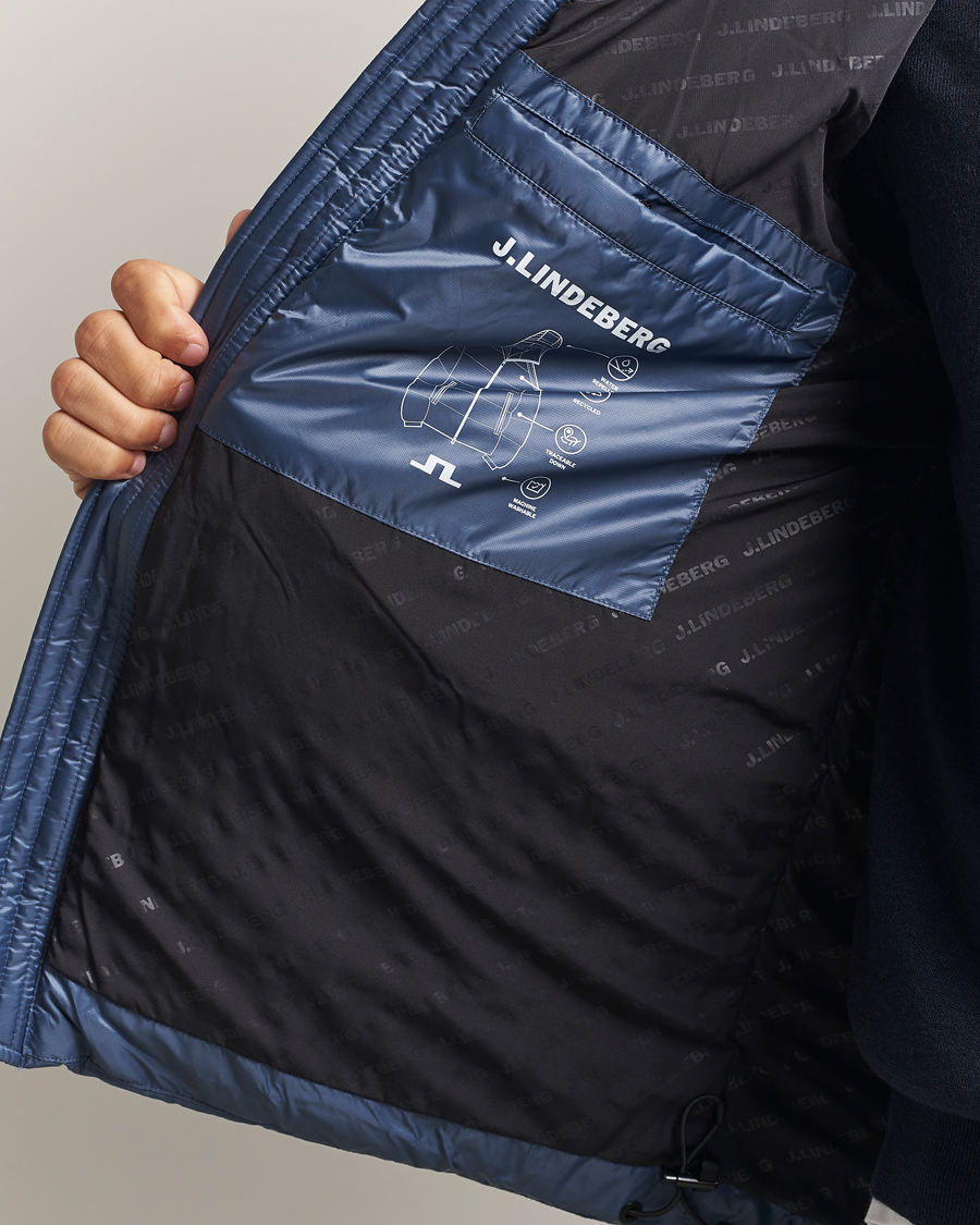 Herren | Jacken | J.Lindeberg | Daryl Down Hooded Jacket Vintage Indigo