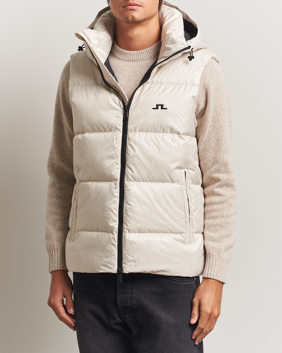 Herren | Westen | J.Lindeberg | Daryl Down Hooded Vest Moonbeam