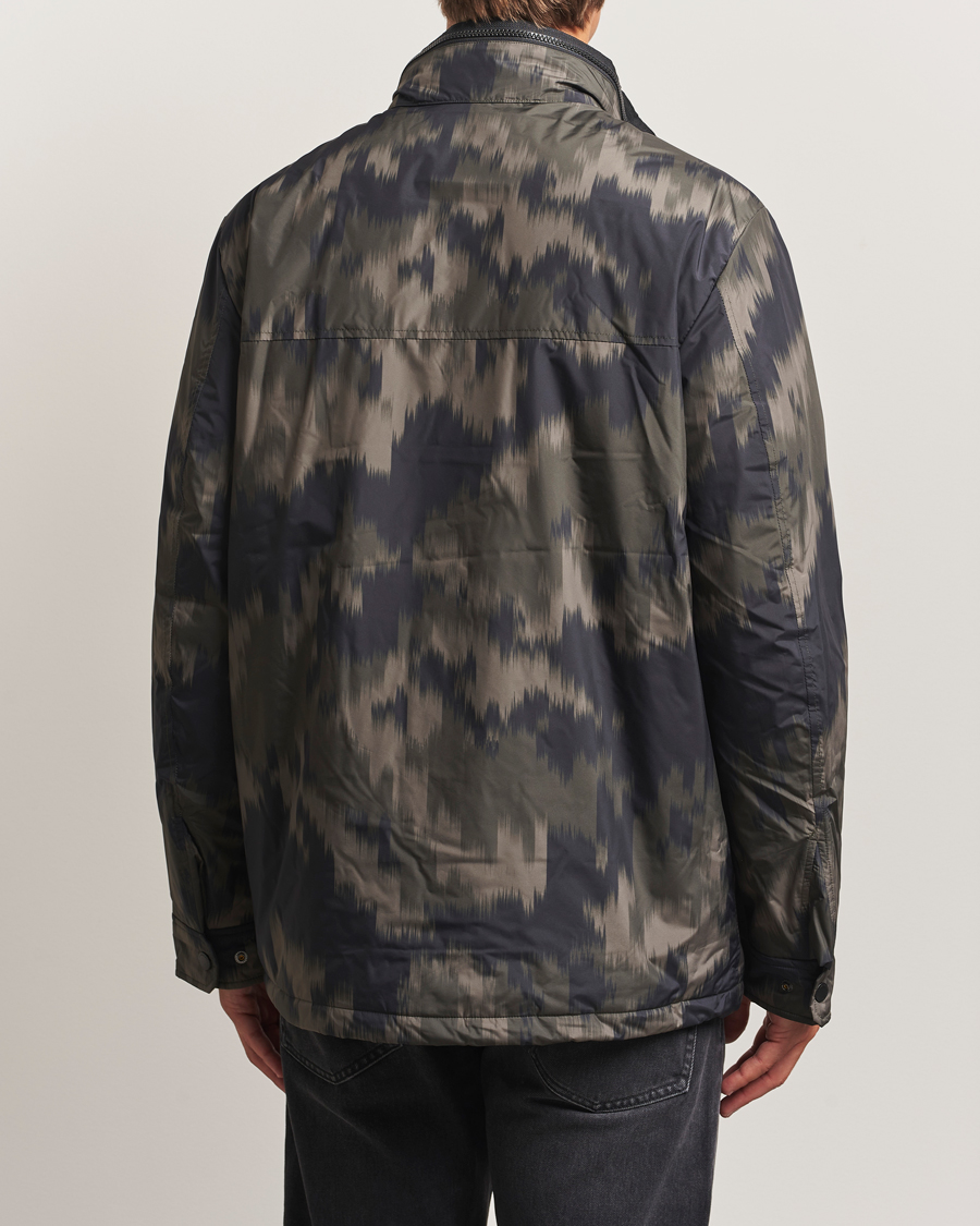 Herren | Jacken | J.Lindeberg | Aiden 2L Padded Printed Field Jacket Wrap Forest