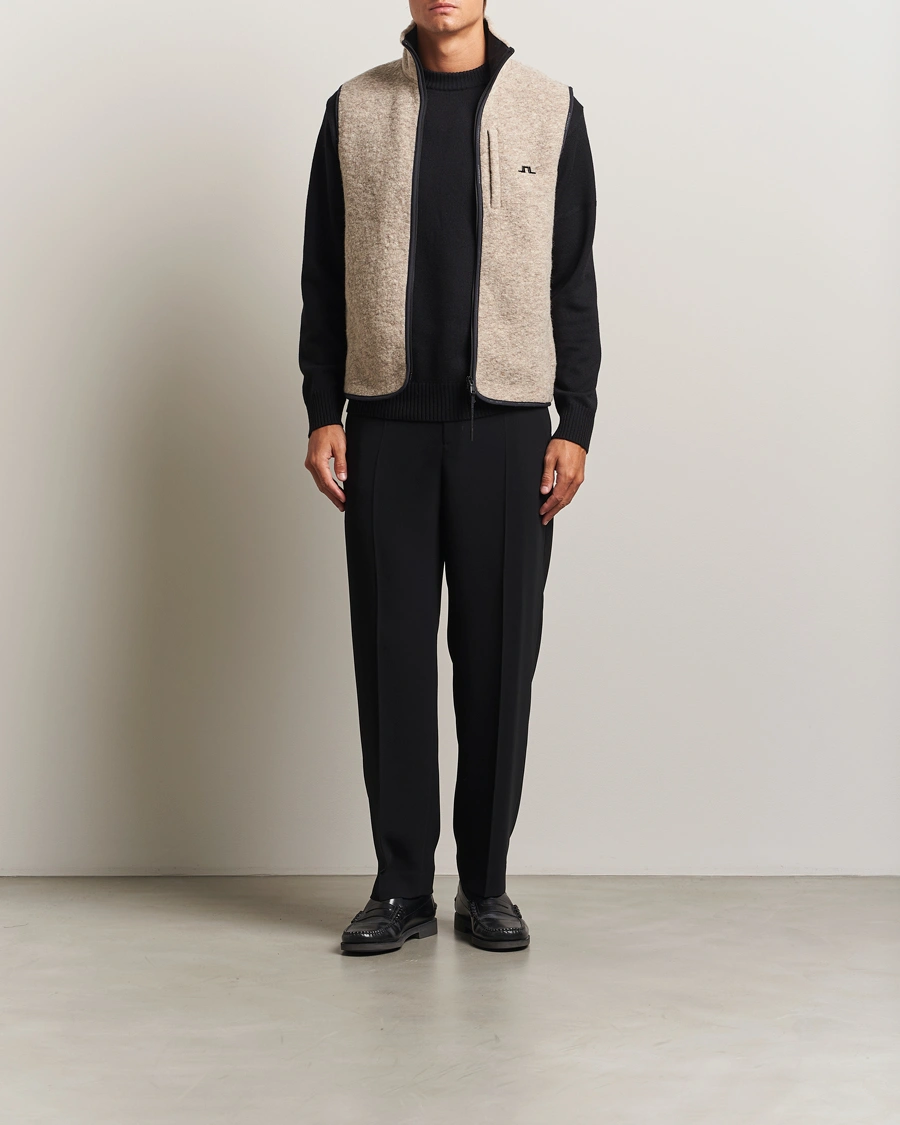Herren | Pullover | J.Lindeberg | Duncan Wool Fleece Vest Moonbeam