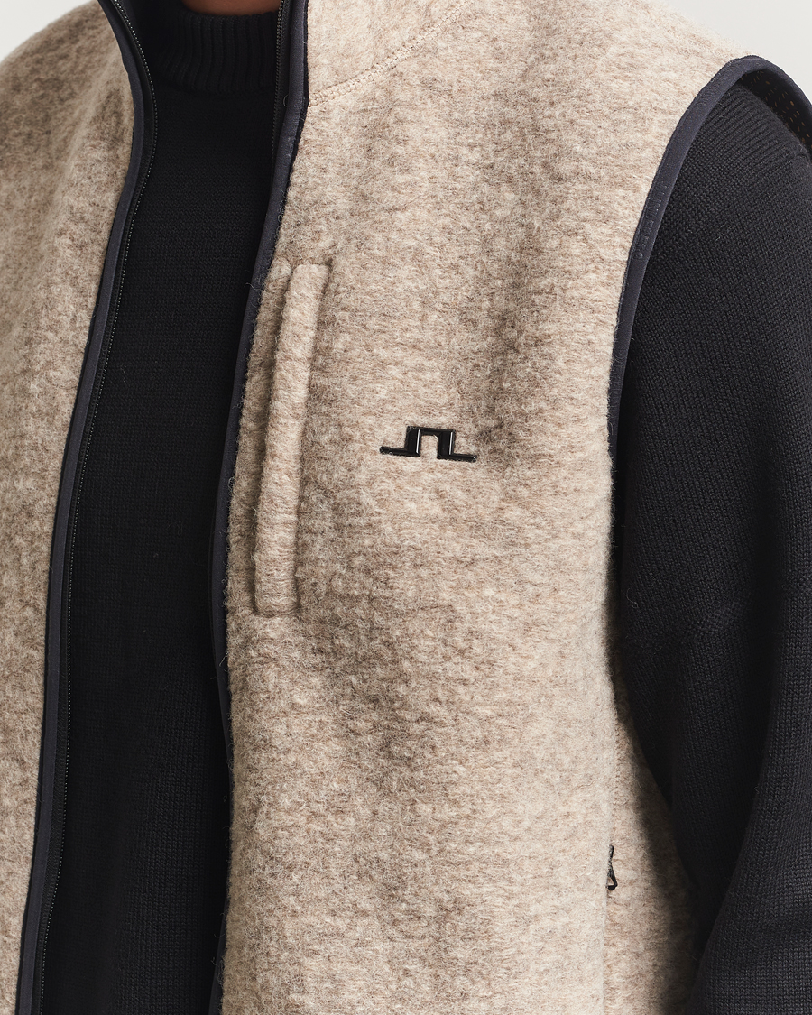 Herren | Pullover | J.Lindeberg | Duncan Wool Fleece Vest Moonbeam