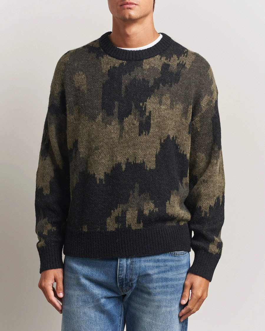 Herren | Pullover | J.Lindeberg | Nate Graphic Jaquard Knitted Sweater Forest Green