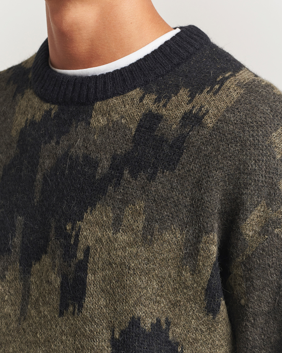 Herren | Pullover | J.Lindeberg | Nate Graphic Jaquard Knitted Sweater Forest Green