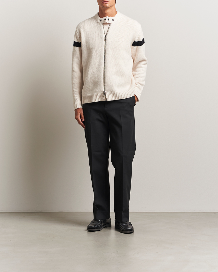 Herren | Pullover | J.Lindeberg | Kessler Biker Wool Full Zip Moonbeam