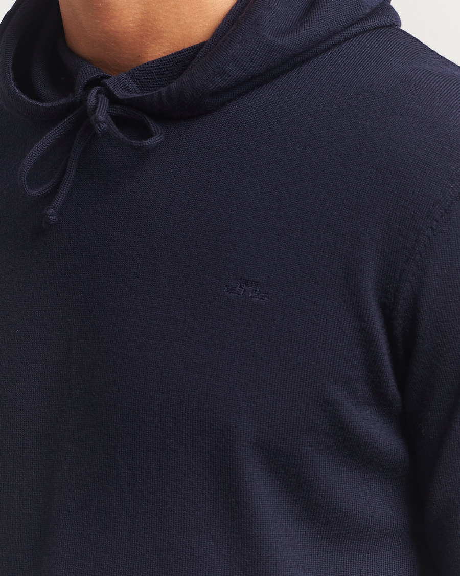 Herren | Pullover | J.Lindeberg | Karl Merino Hoodie Navy