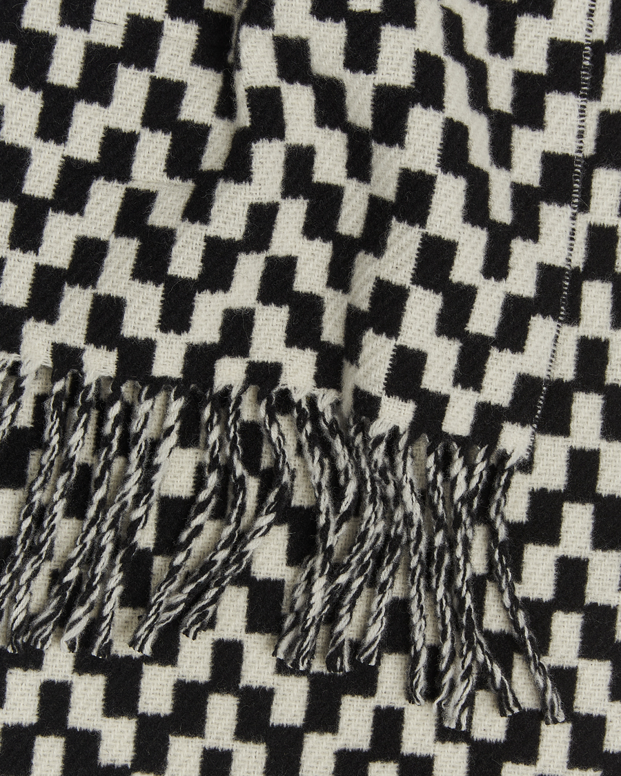 Herren | Schals | J.Lindeberg | Jared Stacked Bridge Wool Scarf Black/White