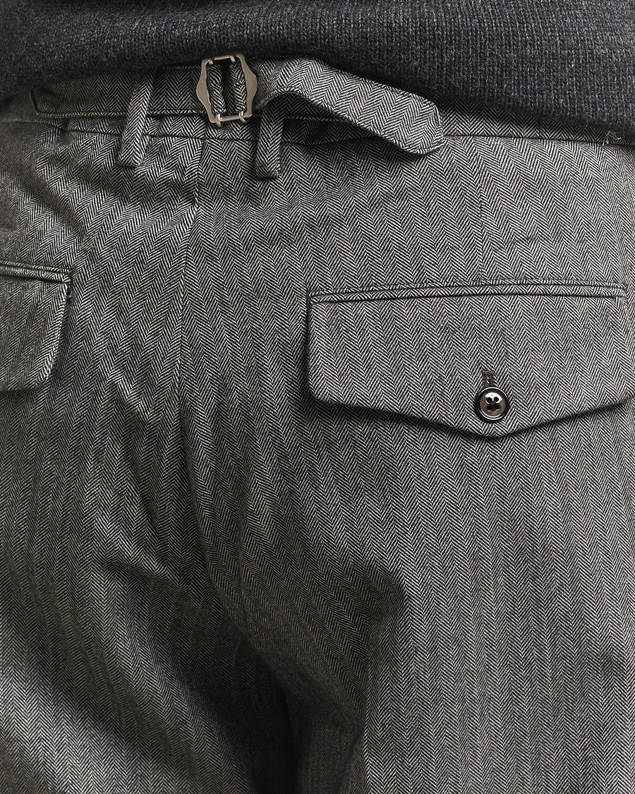 Herren | Hosen | NN07 | Justin Double Pleated Herringbone Trousers Grey