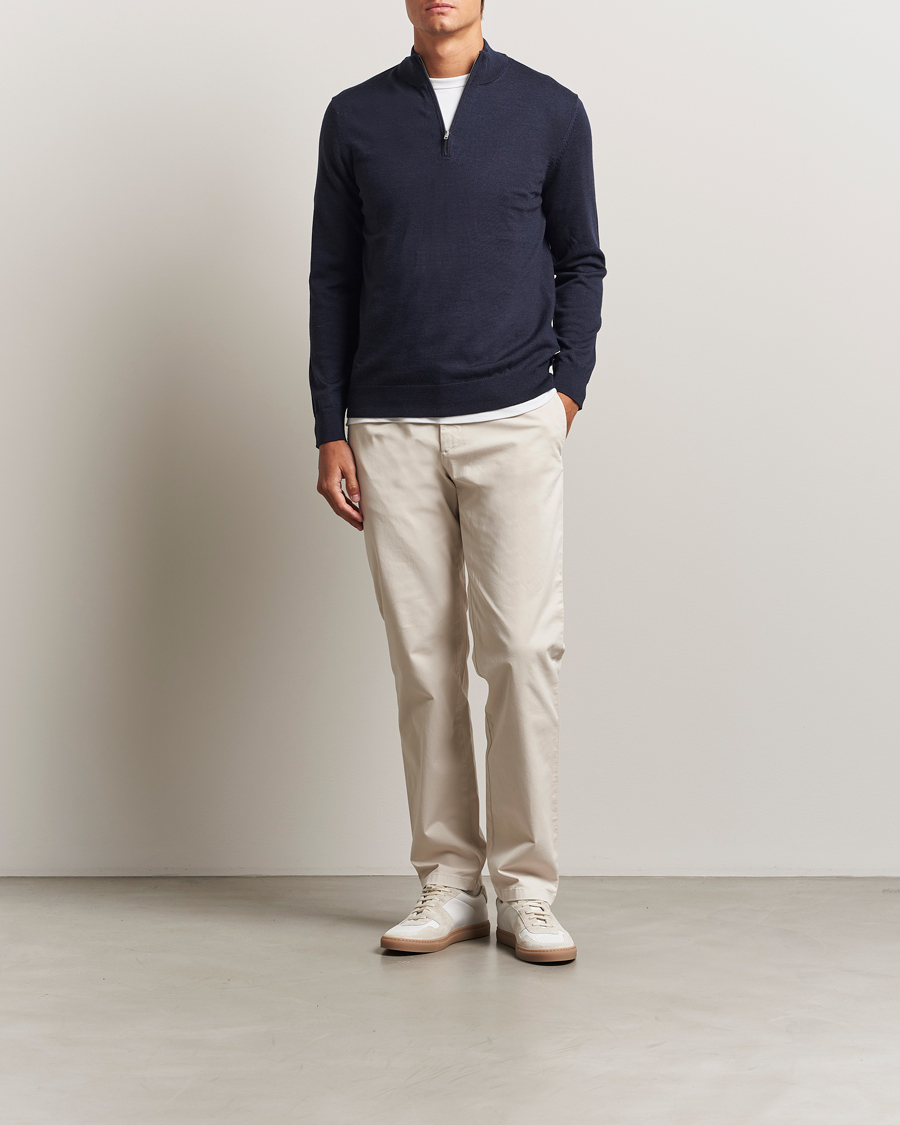 Herren | Pullover | NN07 | Sergio Merino Half Zip Navy Melange