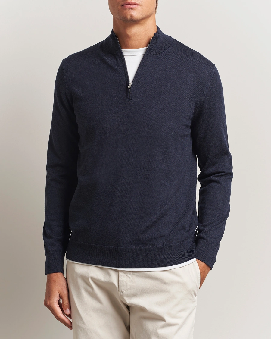 Herren | Pullover | NN07 | Sergio Merino Half Zip Navy Melange